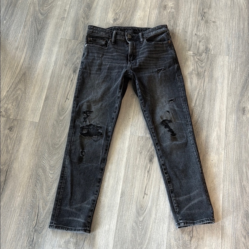 American Eagle Outfitters Black denim slim jeans size 28